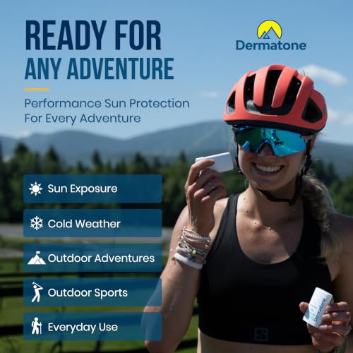 Dermatone Mineral Sunscreen Stick SPF 50 Zinc Oxide | Sunscreen Stick for Face and Body, Broad Spectrum UVA/UVB, Reef Safe, Moisturizing, Water Resistant (80 min), Fragrance Free, 0.5 oz