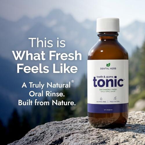 Tooth & Gums Tonic Herbal Mouthwash Oral Rinse 18fl oz, Dental Herb Company