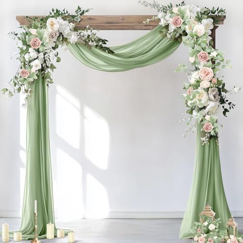 Wedding Arch Draping Fabric Sheer Chiffon Curtain Drape Wedding Party Decor