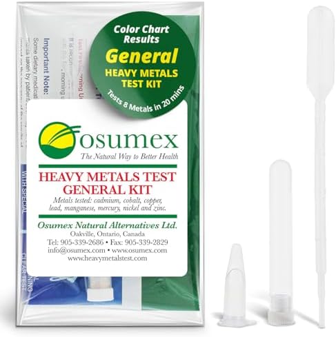 Heavy Metal Test General Kit for Humans 1 Pack - 8 Range Heavy Metal Urine Test Kits, Metal Testing Kit, Heavy Metal Testing Kit