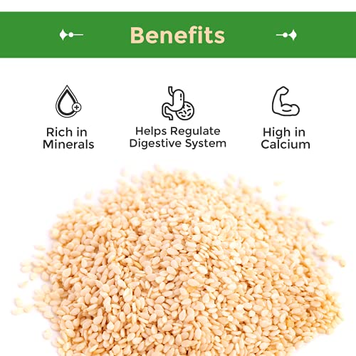 Sincerely Nuts Hulled Sesame Seeds A Heart Healthy Snack Rich in Fiber, Minerals Antioxidants Source of Plant Based Protein Gluten Free Kosher, Bulk 3LB Bag