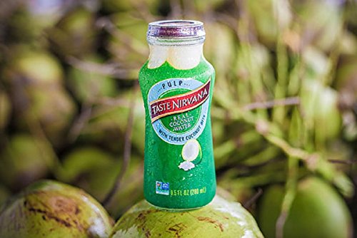 Taste Nirvana Real Coconut Water, Coco Pulp with Tender Coconut Bits, 9.5 Oz, Pack of 12