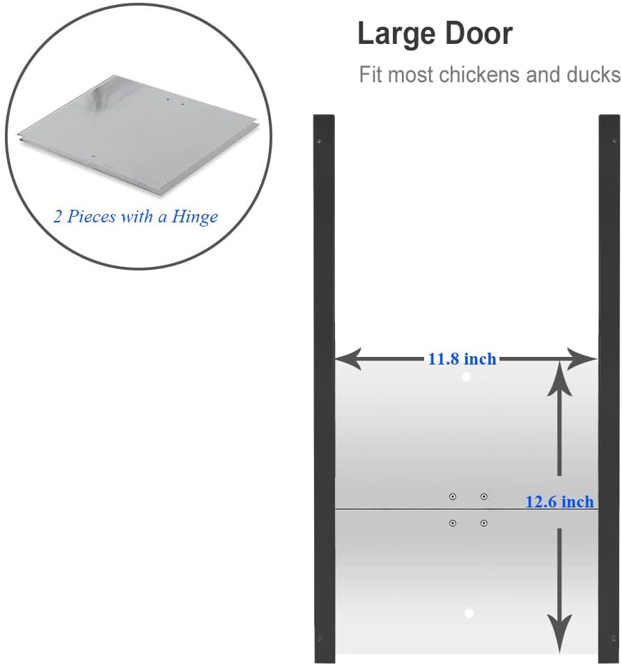 JVR WiFi Chicken Coop Door, App Alexa Control, Sunrise Sunset, Anti-Pinch