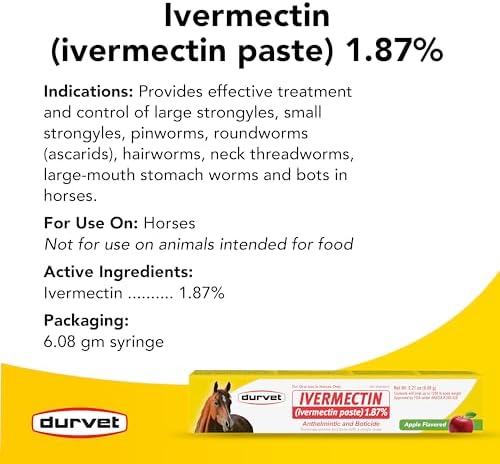 Ivermectin Paste Dewormer - 6.08g dose @ 1.87%-Apple flavored