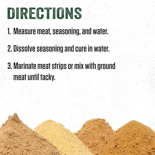 LEM Products Backwoods Original Jerky Seasoning, Ideal for Wild Game and Domestic Meat, Seasons Up to 25 Pounds of Meat, 18.3 Ounce Packet with Pre-Measured Cure Packet Included