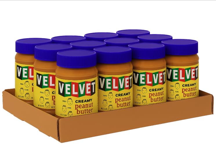 Velvet Peanut Butter, Creamy – Detroit’s Classic Since 1937, Smooth & Nostalgic Spread with “Fresh, Pure, Delicious” Label, Made in the USA, Gluten-Free, Perfect for Sandwiches, Baking & Snacking (18 Ounce Jar)