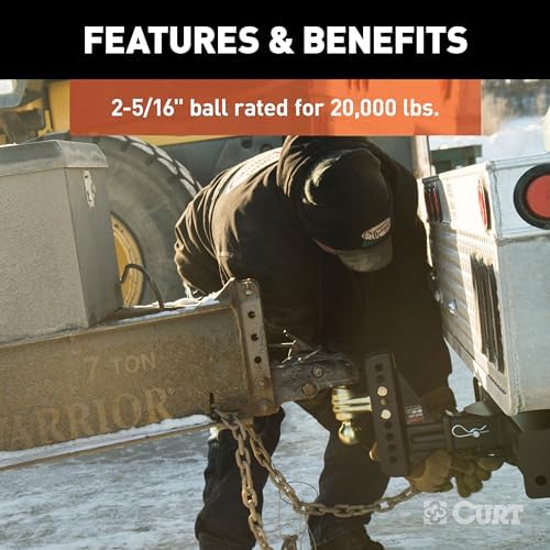 CURT 45923 Replacement Dual-Ball for Adjustable Trailer Hitch Ball Mount, 2-Inch, 2-5/16-Inch