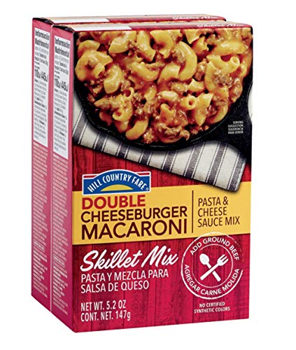 Hill Country Fare Double Cheeseburger Macaroni Skillet Mix 5.2oz (Pack of 2) hamburger helper