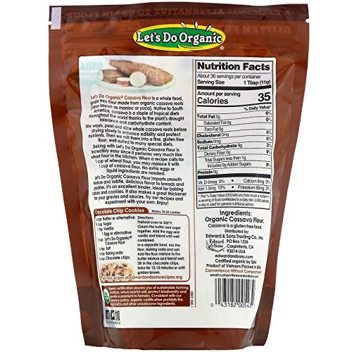 Let's Do Organic Coconut Flour, For Baking, Gluten Free - 16 Oz (Pack of 6) | Wheat Flour Alternative, High in Fiber & Protein, Non-GMO Project Verified, USDA Organic