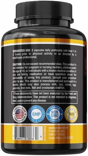 YUMMYVITE Horny Goat Weed Extra Strength Blend, w. Maca, Arginine, Ginseng, Tribulus, Tongkat, Libido, Stamina, Energy Support, Non-GMO Formula
