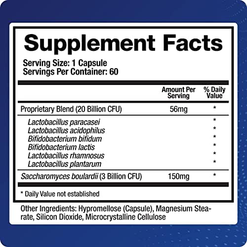 BioMatrix Saccharomyces boulardii Probiotic Supplement w/L. paracasei, L. rhamnosus, Bifidobacterium