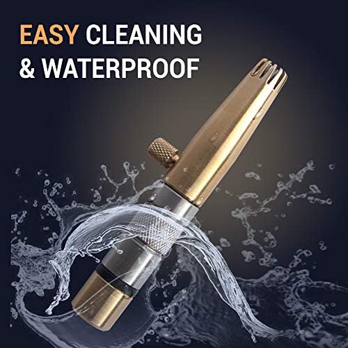ROYAL [Made in Korea] Premium Manual Nose Hair Trimmer for Men Silver Bullet, Battery-Free, Stainless Steel Rotary Blade Grooming Tool, Waterproof