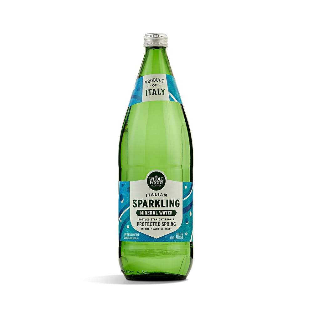 Whole Foods Market, Lemon Sparkling Mineral Water, 16.9 Fl Oz, 6 Count