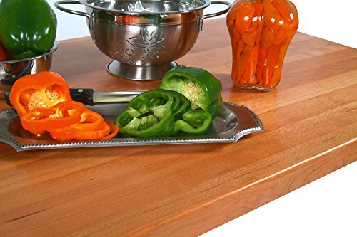 John Boos Edge Grain Red Oak Butcher Block Countertop - 1-1/2" Thick, 84"L x 36"W, Oil Finish