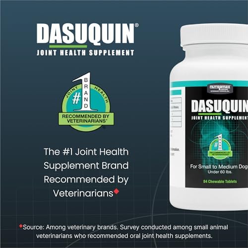 Nutramax Dasuquin Joint Supplement, Small/Med Dogs, Soft Chews, 84ct | Glucosamine and Chondroitin Joint Health Supplement for Dogs under 60 lbs, Soft Chews, With ASU, All Ages