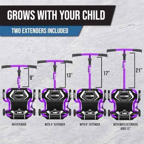 EzyRoller Classic X Ride On Toy for Kids, Ages 3-12, Up to 154 lbs - Black