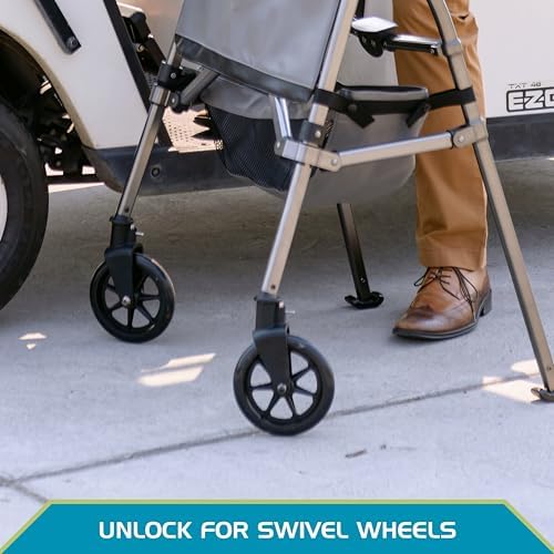 Stander Locking-Swivel Front Wheel Kit, 6-inch Replacement Wheels for Stander Wonder Walkers and Signature Life Elite Travel Walker, Set of 2