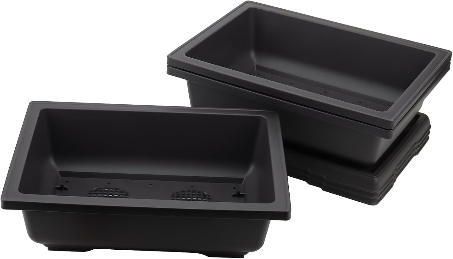 KINJOEK 25 PCS 6.5 Inch Plastic Bonsai Training Pots, Rectangular Plant Bonsai Tree Pot