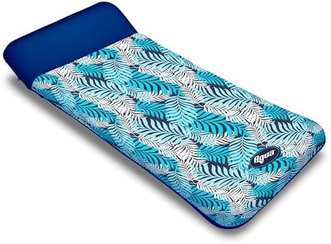 Aqua Comfort Pool Float Lounge – Inflatable Pool Floats for Adults with Headrest and Footrest – Bubble Waves