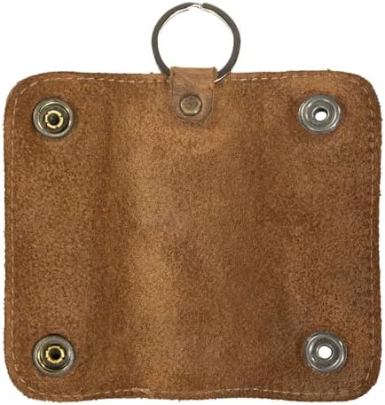 Hide & Drink, Leather Double Snap Key Holder, Key Ring Organizer, Accessories, Handmade :: Bourbon Brown