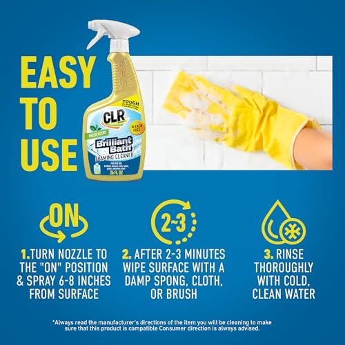 CLR Brilliant Foaming Action Bathroom Cleaner Spray 26 oz. Bottle 2 Pack