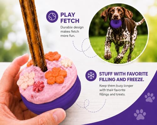 Bully Stick Holder for Dogs - Medium Size - Interactive Dog Toy, Dog Treat Holder, Slow Feeder, Treat Dispenser, Chew Toy and Dog Safety Device