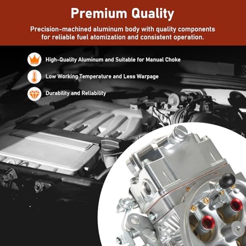 BR-67201 850CFM 4-Barrel Carburetor - 4150 Double Pumper Mechanical Secondary for Holley Quick Fuel Brawler Race Series - Square Bore No Choke Dual