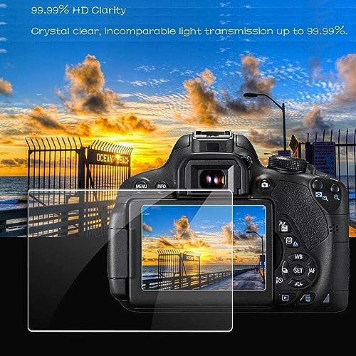 PCTC 3 Packs Screen Protector Accessories for Sony A6400/A6100/A6000, 9H | Compatible with A6600/A6300/A5000/Nex-7/NEX-6/NEX-5, 0.3mm tempered glass