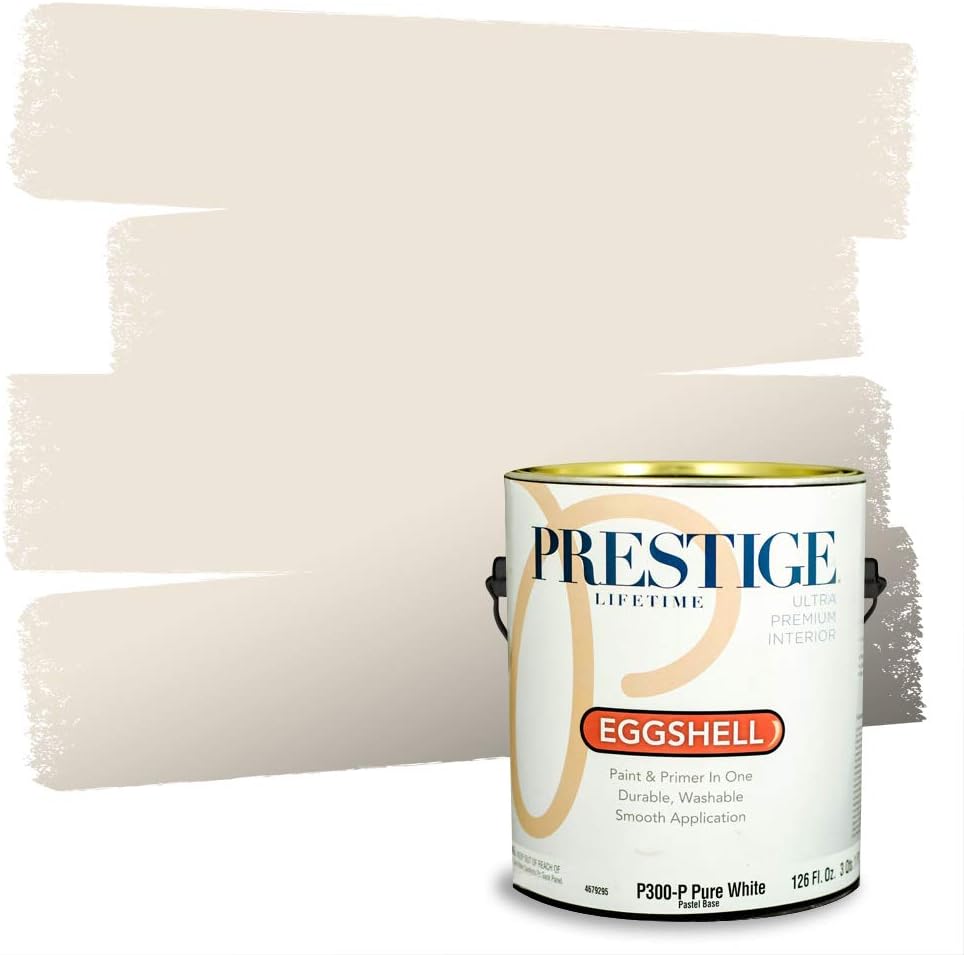 PRESTIGE Paints Exterior Paint and Primer In One, 1-Gallon, Satin, Comparable Match of Sherwin Williams* Black Magic*