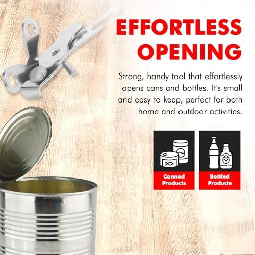 Chef Craft Select Can Opener with Tapper, 6.5 inches in length, Nickle Plated