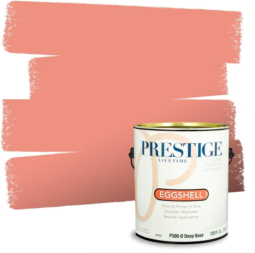 PRESTIGE Paints Exterior Paint and Primer In One, 1-Gallon, Satin, Comparable Match of Sherwin Williams* Real Red*