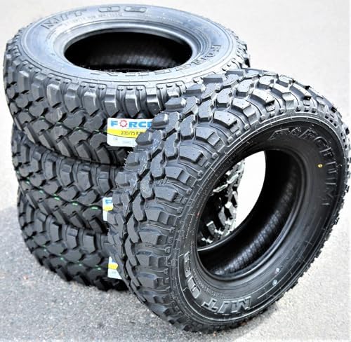 Forceum M/T 08 Mud Off-Road Light Truck Radial Tire-LT235/75R15 235/75/15 235/75-15 104/101Q Load Range C LRC 6-Ply BSW Black Side Wall | Light
