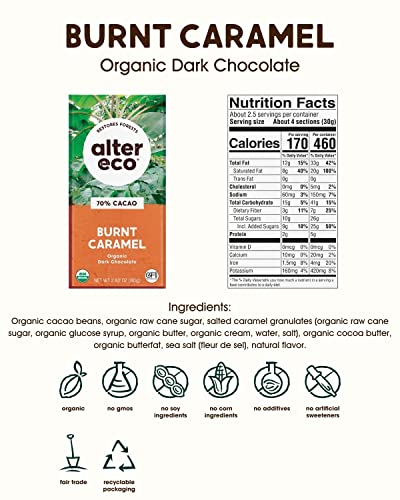 Alter Eco | Dark Chocolate Bars | Pure Dark Cocoa, Fair Trade, Organic, Non-GMO, Gluten Free (Brown Butter)