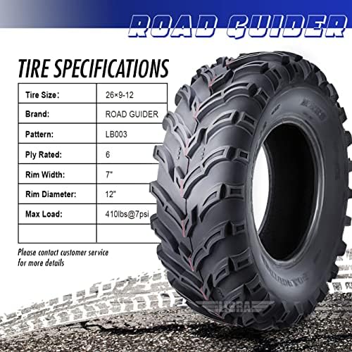 ROADGUIDER ATV Mud Tire 22x10-9 6PR for Honda Recon 250 Suzuki Ozark 250