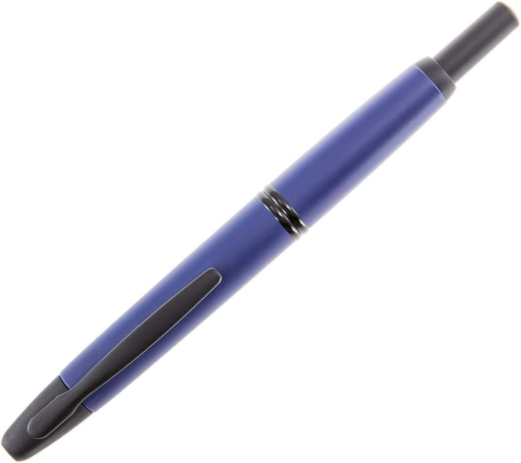 PILOT Vanishing Point Collection Refillable & Retractable Fountain Pen, Matte Black Barrel, Blue Ink, Fine Nib (60580)