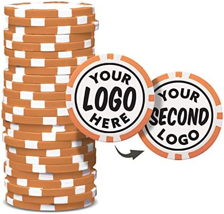 Custom Poker Chips (50 Pack) | Personalized Monogram Logo Poker Chips - Your Custom Logo