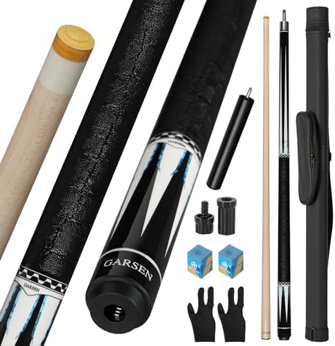 GARSEN Billiard Canada 6A Maple Pool Cue Stick 58 inch House Bar Pool Stick | Free replacement within 2 years,Piano Baking Paint Process,18 oz 19 oz 20 oz 21 oz Available，Several Colors,13mm Cue Tip
