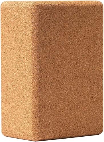 Cork Yoga Blocks 2 Pack Set -Natural Cork from Portugal, 9"x6"x4" Yoga Blocks Non-Slip&Anti-Tilt for Women| Men, Lightweight
