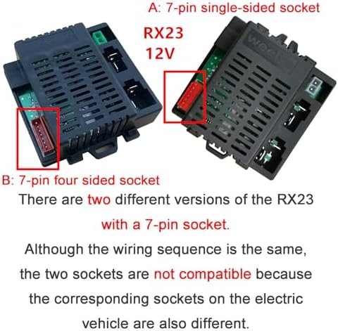 weelye RX23 12V A,7-Pin Single-Sided Socket Control Box Receiver Accessories Children Electric Ride On Cars Powered Wheel Original Replacement Parts