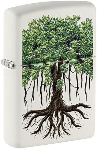 Zippo Tree of Life Pocket Lighter - Refillable Flip-Top Windproof Lighters - Spiritual and Symbolic Design Pocket Lighters - Luxury Metal Lighter Made in USA
