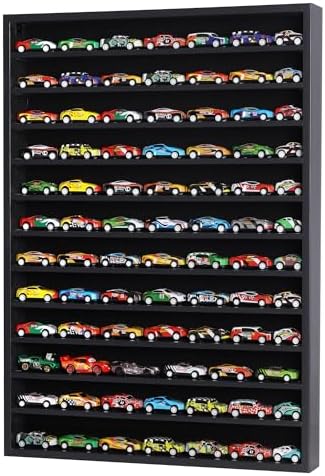 DisplayGifts Open Front Hot 1:64 Scale Toy Cars Wheels Matchbox Display Case Die-cast Model Cars Storage Cabinet - NO Door Cover in The Front