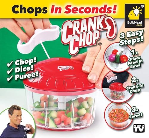 Food Chopper and Processor Original - Chop Dice Puree Vegetables Onions Tomatoes Garlic Meats and Nuts in Just Seconds for Delicious Meals - Perfect