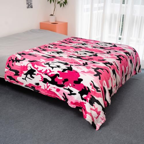 HommomH Camo Blanket Hunting Army Camo Throw Blanket Veteran Gifts