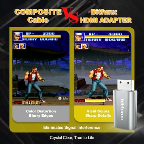 BITFUNX Dreamcast HDMI™ Adapter - Supports VGA to HDMI™, Plug & Play Video Game Adapter with No Lag