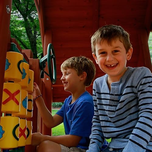 Gorilla Playsets 07-0010 Tic Tac Toe Spinner Activity Panel for Swing Sets, Yellow