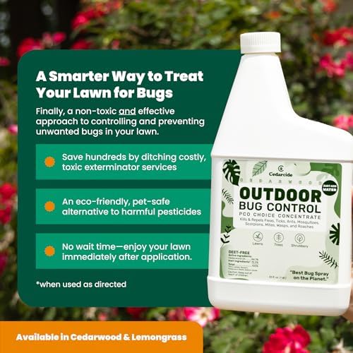 Cedarcide Outdoor Bug Control Concentrate | Kills & Repels Mosquitoes, Fleas
