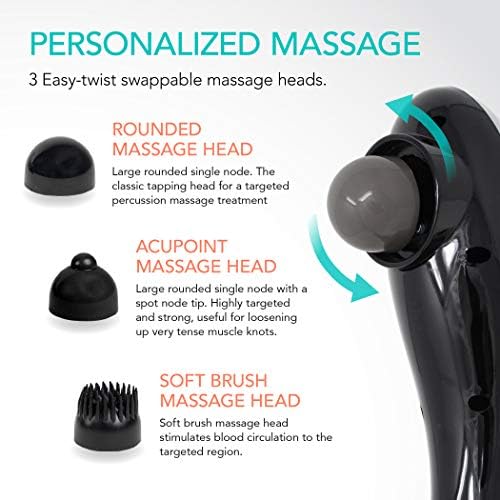 Tapping Pro - Handheld Deep Tissue Back, Neck, Shoulder, Leg, Calf Muscle Massager with Extension Handle - FSA HSA Eligible