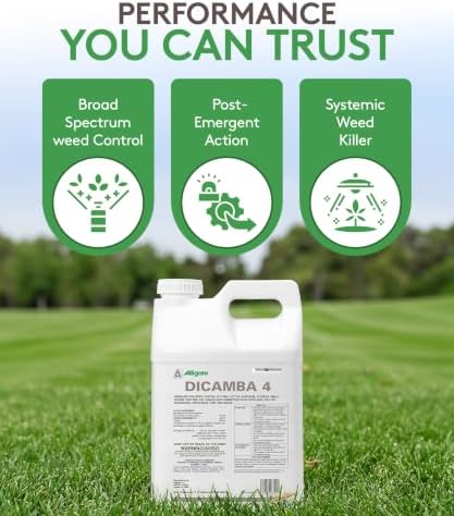 Alligare Dicamba 4 for Corn, Soybean, Cotton, Sugarcane, Turf & More - Powerful Weed Control - Water-Soluble Dicamba Herbicide