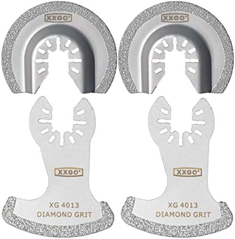 XXGO 4 Pcs Oscillating Multi Tool Diamond Grout Removal Blades XG4002D