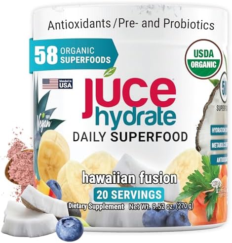Terra Kai Organics Juce Hydrate Powder with Coconut Water and B12, Tropical